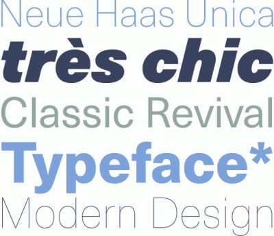 New font: Neue Haas Unica