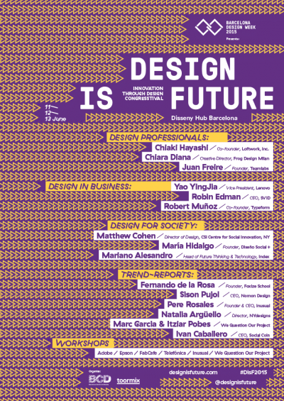 Next week: Design is Future congresstival in Barcelona