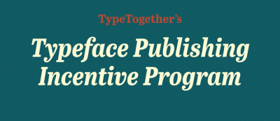 Typeface Publishing Incentive Program