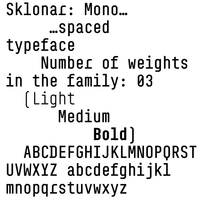 Sklonar, a new geometrical font by Briefcase Type Foundry